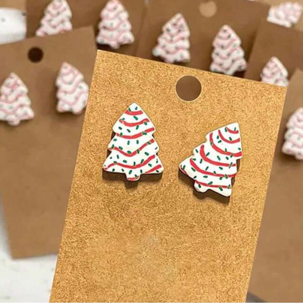 Christmas tree earrings